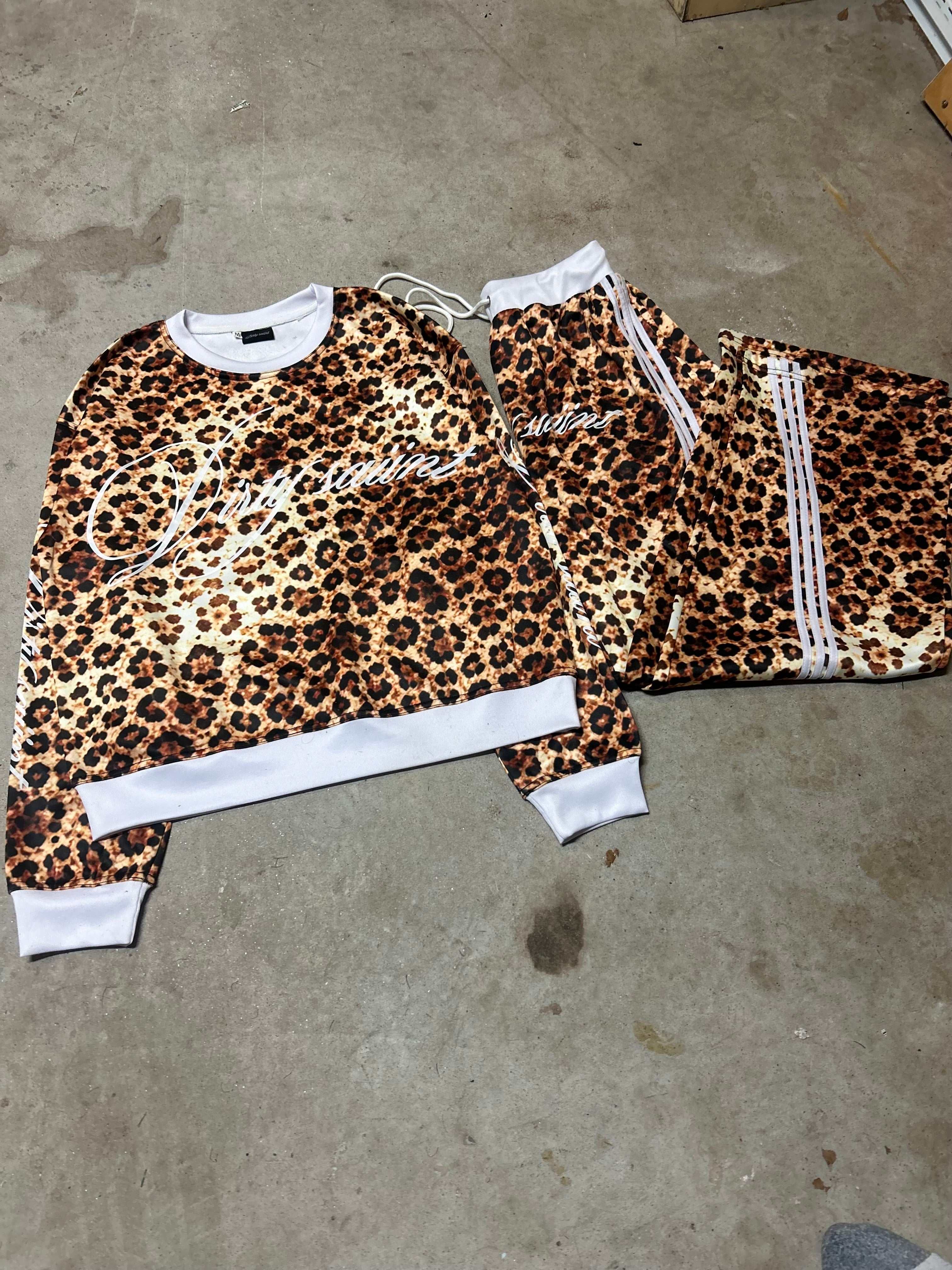 Dirty Saiint Leopard Print Tracksuit