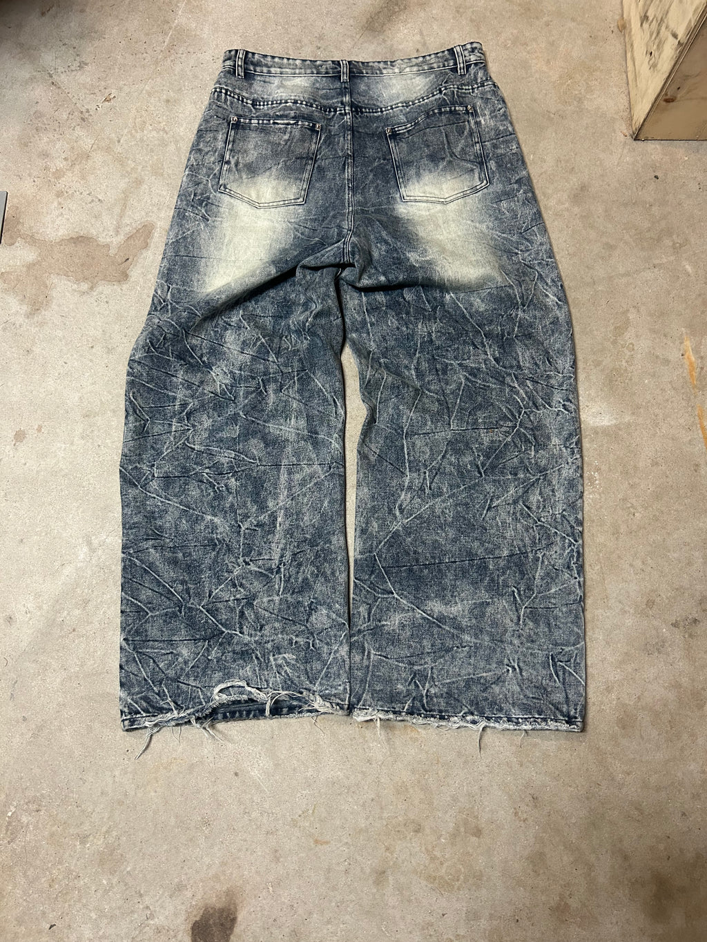 Distressed Denim Dirty saiint worldwide Jeans