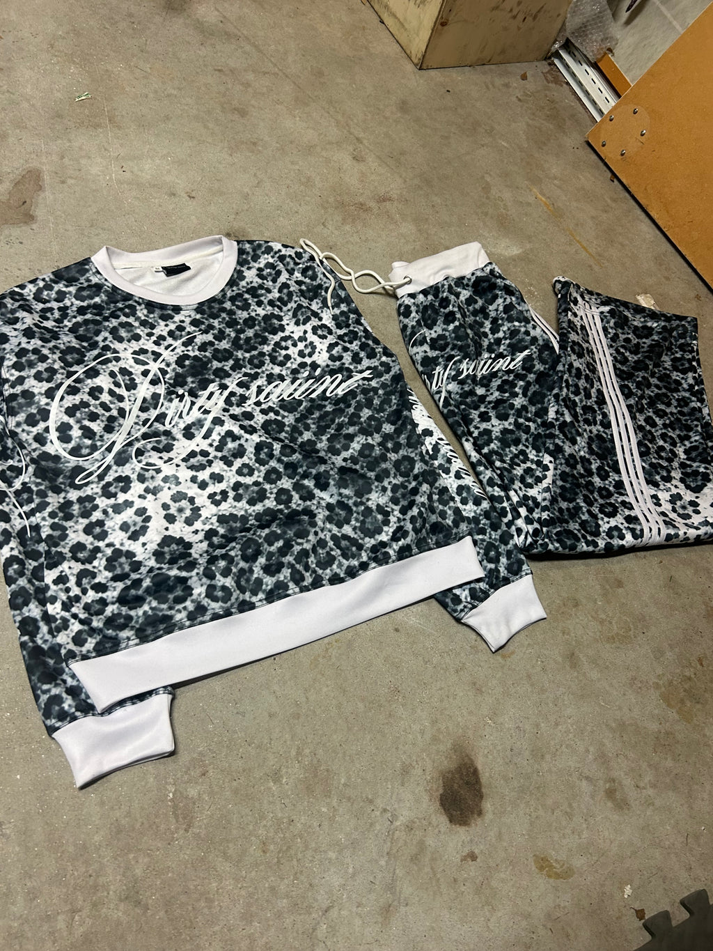 Dirty Saiint Leopard Print Tracksuit